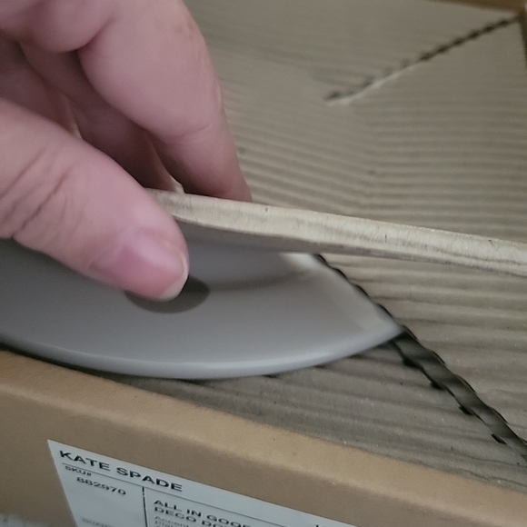 Lenox Kate Spade All In Good Taste Deco Dot Beige Accent Salad Plate 10 New - Picture 5 of 5